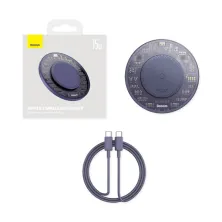Бездротовий зарядний пристрій Baseus Simple 2 Wireless Charger з технологією Qi 15W Фіолетовий