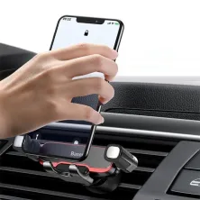 Автодержатель для телефона Baseus Mr Hui Gravity Car Mount Air Outlet в воздуховод Черный