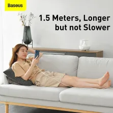Кабель Baseus Simple Wisdom Series Fast Charging Data Cable Type-C to Lightning PD 20W 1.5m Набір 2 шт Білий