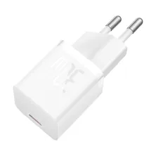 Сетевое зарядное устройство Baseus GaN5 Mini Fast Charger 1C PD3.0 30W Type-C 3A + кабель Baseus Type-C to Type-C 100W 20V/5A 1м Белый