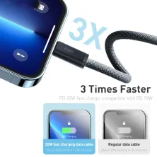 Кабель Baseus Dynamic Series Fast Charging Data Cable Type-C to Lightning PD 20W 2m Сірий
