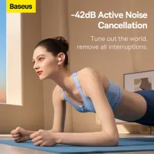 Беспроводные Bluetooth наушники Baseus AirNora 2 с функцией шумоподавления ANC Голубой