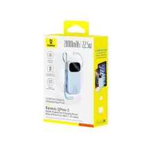 УМБ Baseus EnerFill FC31 Qpow3 Dual-Cable 20000mAh 22.5W с технологией QC3.0+PD3.0 и iP 20W+Type-C 22.5W кабелем Голубой