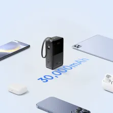 УМБ Baseus EnerFill FC51 Bipow2 Pro 30000mAh 22.5W 2.4A з технологією QC3.0+PD3.0 та Type-C кабелем 22.5W Чорний