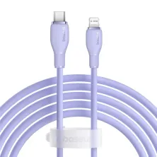 Кабель Baseus Pudding Series Fast Charging Data Cable Type-C to Lightning PD 20W 2m Фіолетовий