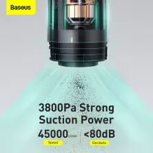 Акумуляторний пилосос Baseus C1 Capsule Vacuum Cleaner 45 Вт 3800 Па Зелений