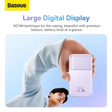 УМБ Baseus Comet Digital Display Fast Charge 10000mAh 22.5W 3A з технологією QC3.0+PD3.0 и iP 20W+Type-C 22.5W кабелем Фіолетовий