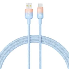 Кабель Baseus Discolor Series Fast Charging Data Cable USB to Type-C 100W 20V 5A 1m Голубой