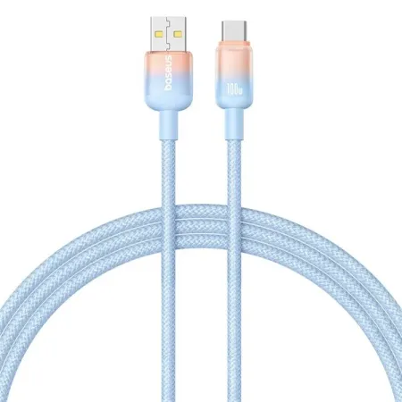 Кабель Baseus Discolor Series Fast Charging Data Cable USB to Type-C 100W 20V 5A 1m Блакитний