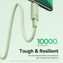 Кабель Baseus Habitat Series Fast Charging Data Cable Type-C to Type-C 100W 20V 5A 1m Салатовий