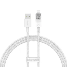 Кабель Baseus Explorer Series with Smart Temperature Control Fast Charging Data Cable USB to Lightning 2.4A 1m Белый