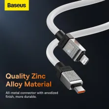 Кабель Baseus CoolPlay Series Fast Charging Data Cable Type-C to Lightning PD 20W 1m Білий