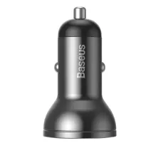 Автомобільний зарядний пристрій Baseus Digital Display 24W 2USB 4.8A Сірий