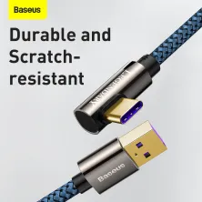 Кабель Baseus Legend Series Fast Charging Data Cable USB to Type-C 66W 11V 6A 1m Синій