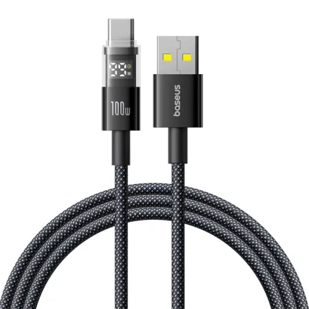 Кабель Baseus Display 2 Series Fast Charging Data Cable USB to Type-C 100W 20V 5A 1m Чорний
