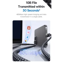 Кабель Baseus Display 2 Series Fast Charging Data Cable Type-C to Type-C 100W 20V 5A 2m Чорний