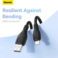 Кабель Baseus Pudding Series Fast Charging Data Cable USB to Lightning 2.4A 2m Черный