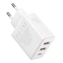 Сетевое зарядное устройство Baseus Cube Fast Charger QC3.0+PD3.0 30W 2USB+Type-C 3A Белый