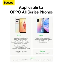 Кабель Baseus Superior Series Fast Charging Data Cable USB to Type-C 65W SUPERVOOC 1m Білий