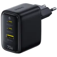 Сетевое зарядное устройство Baseus EnerFill FE22 GaN6 Fast Charger 70W USB+2Type-C Черный