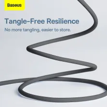 Кабель Baseus Jelly Liquid Silica Gel Fast Charging Data Cable Type-C to Type-C 100W 20V 5A 1.2m Чорний