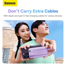 УМБ Baseus Comet Digital Display Fast Charge 10000mAh 22.5W 3A з технологією QC3.0+PD3.0 и iP 20W+Type-C 22.5W кабелем Фіолетовий