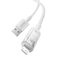 Кабель Baseus Explorer Series with Smart Temperature Control Fast Charging Data Cable USB to Lightning 2.4A 1m Білий