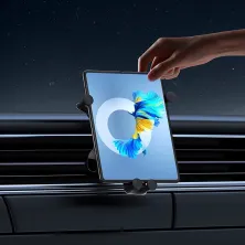 Автодержатель для телефона Baseus UltraControl Mega Series Folding Screen Phone Car Mount в воздуховод Черный