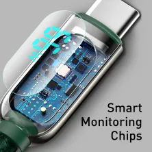 Кабель Baseus Display Series Fast Charging Data Cable USB to Type-C 66W 11V 6A 2m Зелений