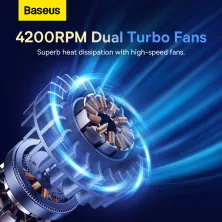 Підставка з охолодженням для ноутбука до 21'' Baseus ThermoCool Heat-Dissipating Turbo Fan Version Сірий