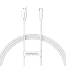 Кабель Baseus Superior Series Fast Charging Data Cable USB to Type-C 65W SUPERVOOC 1m Белый