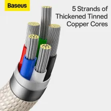 Кабель Baseus Crystal Shine Series Fast Charging Data Cable Type-C to Lightning PD 20W 2m Рожевий