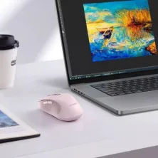 Беспроводная мышка Baseus F02 Ergonomic Wireless Mouse 2.4G/BT5.2 1000-1600-2000-2400-4000dpi Розовый