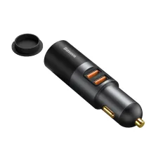 Автомобильное зарядное устройство Baseus Share Together Fast Charge Car Charger 120W 2USB + 1 Прикуриватель Серый