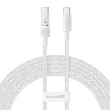 Кабель Baseus Gem Series Fast Charging Data Cable Type-C to Type-C 100W 20V 5A 2m Белый