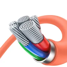 Кабель Baseus 0℃ Series Fast Charging Data Cable USB to Type-C 100W 20V 5A 1m Помаранчевий