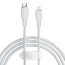 Кабель Baseus Pudding Series Fast Charging Data Cable Type-C to Lightning PD 20W 1m Білий