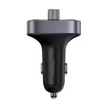 FM-трансмиттер Baseus S-09 Pro T-Typed FM Launcher MP3 Car Charger 2USB+Type-C 3.4A Черный