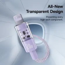 Кабель Baseus Gem Series Fast Charging Data Cable Type-C to Lightning PD 20W 2m Фіолетовий