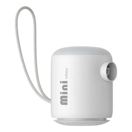 Портативний аккумуляторный насос Baseus PocketGo Portable Air Pump 1600mAh с фонариком Белый