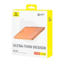 УМБ Baseus Blade Blade2 Fast-Charging Power Bank 12000mAh 65W 6A с технологией QC3.0+PD3.0 + кабель Type-C to Type-C 100W 20V/5A 1м Оранжевый