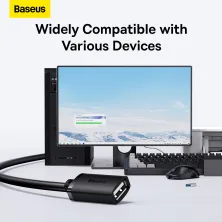 USB подовжувач Baseus AirJoy Series USB2.0 to USB2.0 Extension кабель 0.5м Чорний