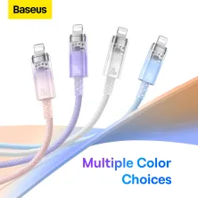Кабель Baseus Explorer Series with Smart Temperature Control Fast Charging Data Cable Type-C to Lightning PD 20W 1m Блакитний