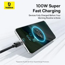 Кабель Baseus StarSpeed Series 3-in-1 Fast Charging Data Cable USB to Lightning+Type-C+MicroUSB 100W 1.5m Черный