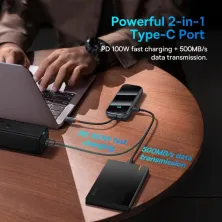 USB-хаб Baseus 5in1 AcmeJoy 5-Port Type-C HUB Adapter Type-C to USB3.0*2, USB2.0*1, Type-C*1 RJ45 Сірий