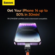 Кабель Baseus CoolPlay Series Fast Charging Data Cable Type-C to Lightning PD 20W 2m Помаранчевий