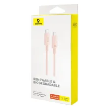 Кабель Baseus Habitat Series Fast Charging Data Cable Type-C to Type-C 100W 20V 5A 1m Рожевий