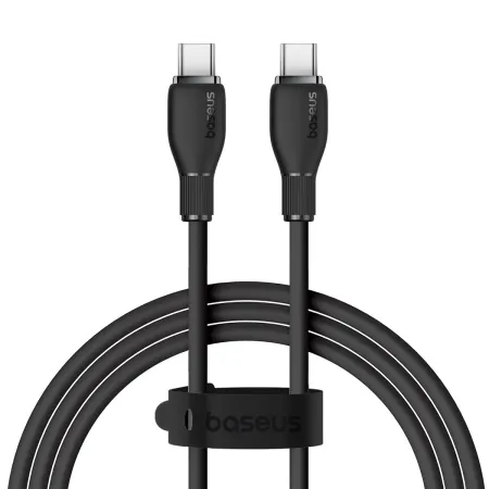 Кабель Baseus Pudding Series Fast Charging Data Cable Type-C to Type-C 100W 20V 5A 1.2m Чорний
