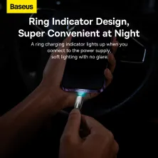 Кабель Baseus Glimmer Series Fast Charging Data Cable Type-C to Lightning PD 20W 2m Чорний