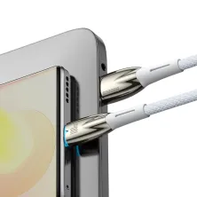 Кабель Baseus Glimmer Series Fast Charging Data Cable USB to Type-C 100W 20V 5A 2m Білий